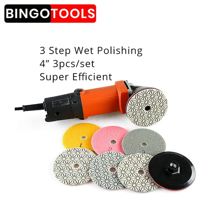 3steps Hexagram Abrasive Diamond Wet Polishing Pads